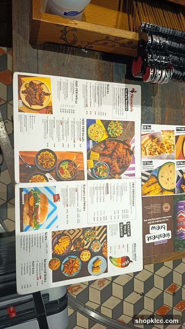 Nando's Menu