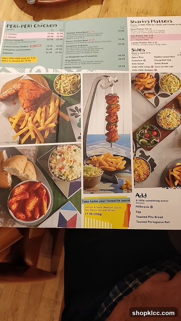 PERI-PERI Chicken Menu