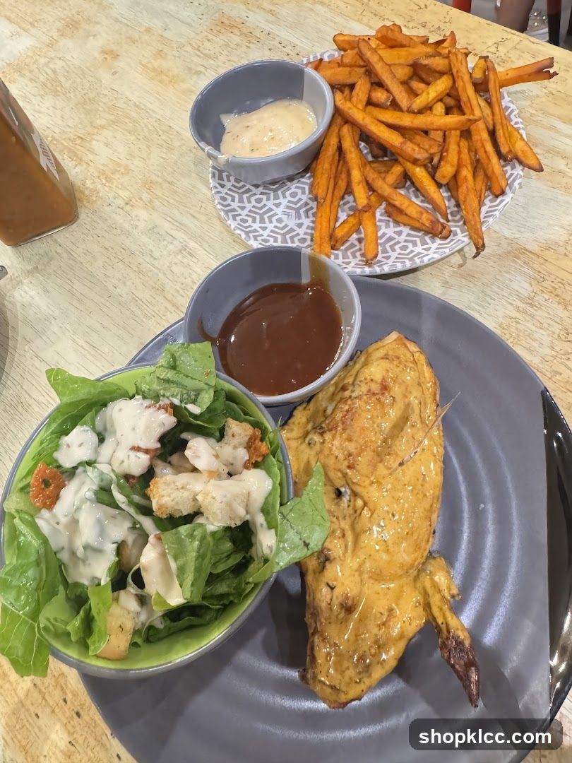 Chicken Meal with Fries and Salad