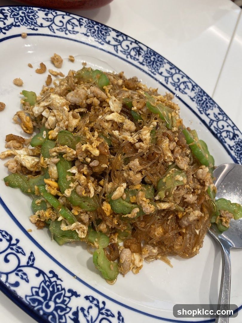 Stir-fried Bitter Melon with Glass Noodles and Egg