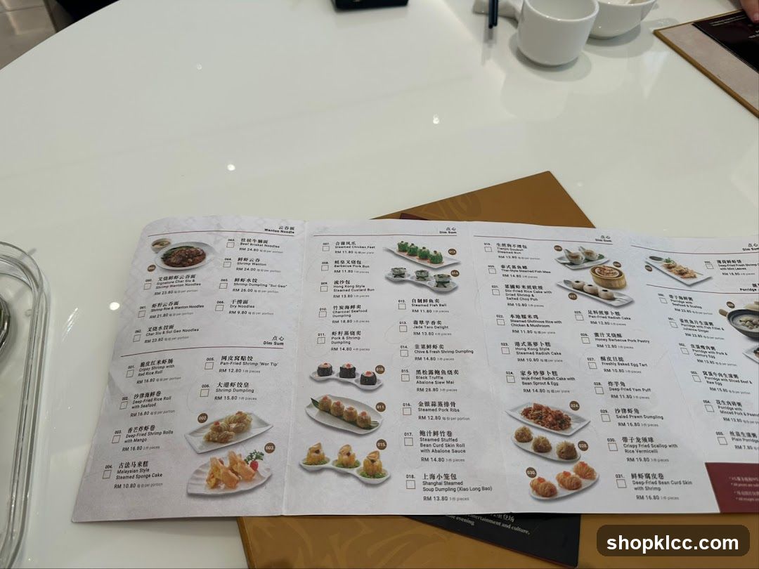Dim Sum Menu