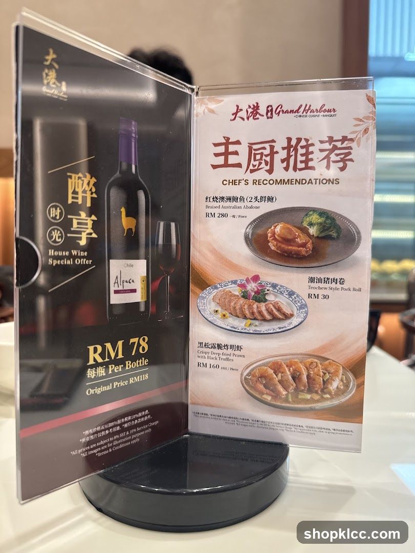 Grand Harbour Chef's Recommendations