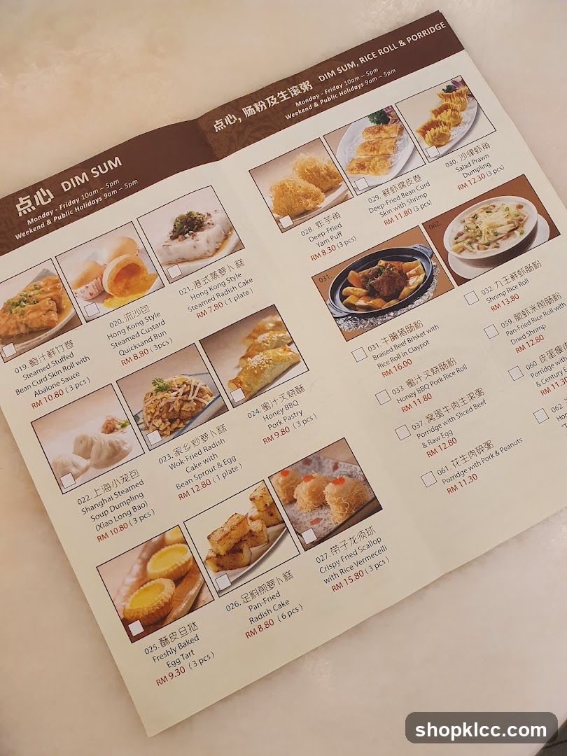 DIM SUM, RICE ROLL & PORRIDGE