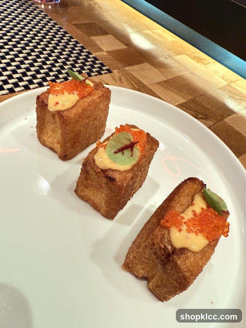 Fried Toast Bites with Caviar