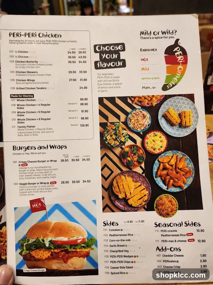 PERI-PERI Chicken Menu