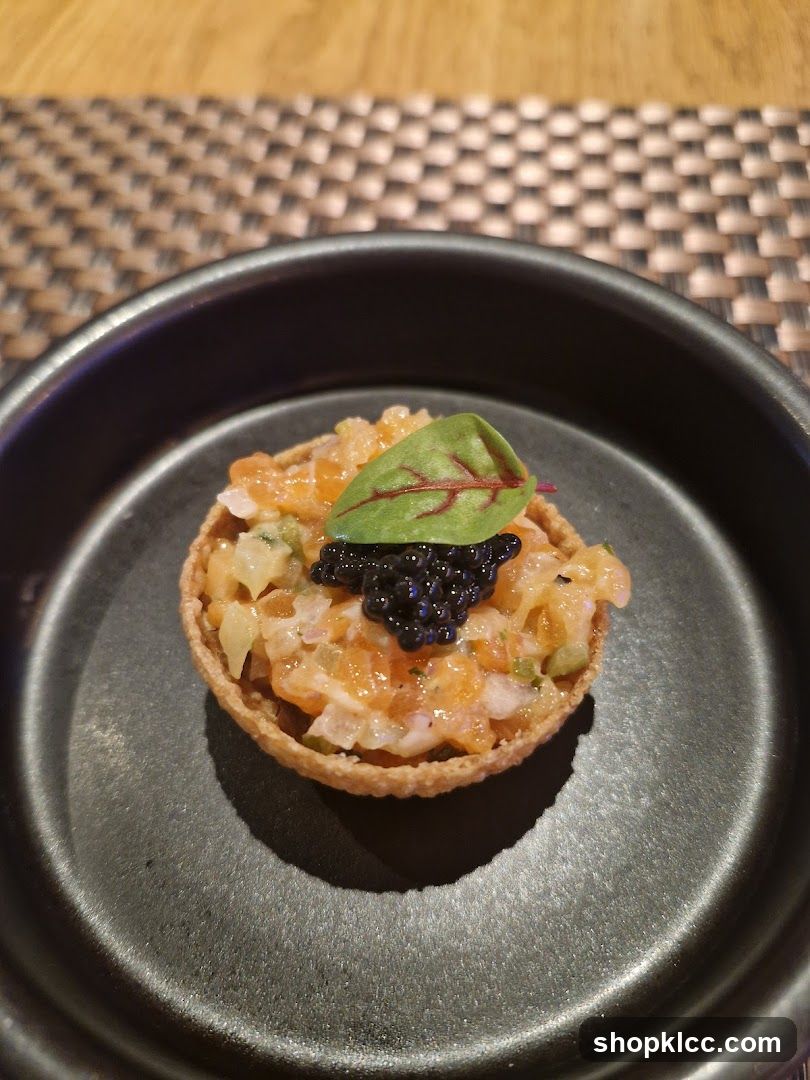 Salmon Tartlet with Caviar