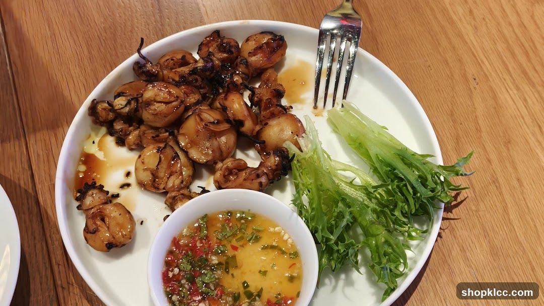 Grilled Baby Squid with Dipping Sauce
