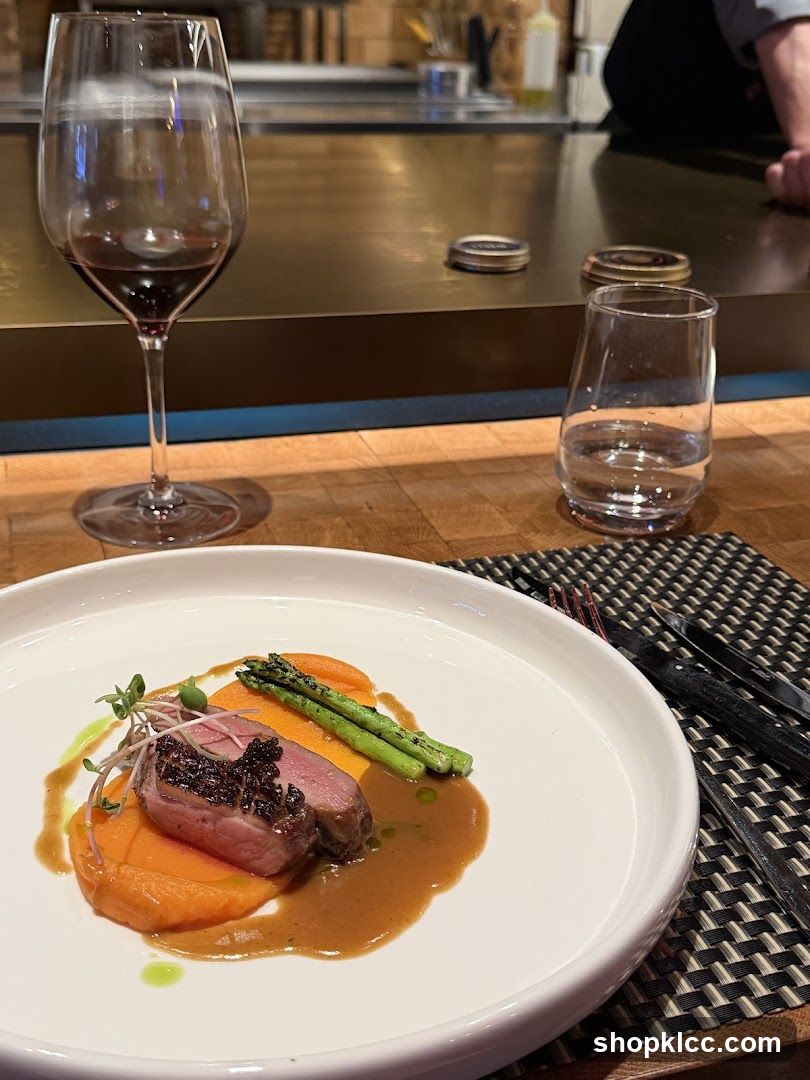 Gourmet Meal with Wine