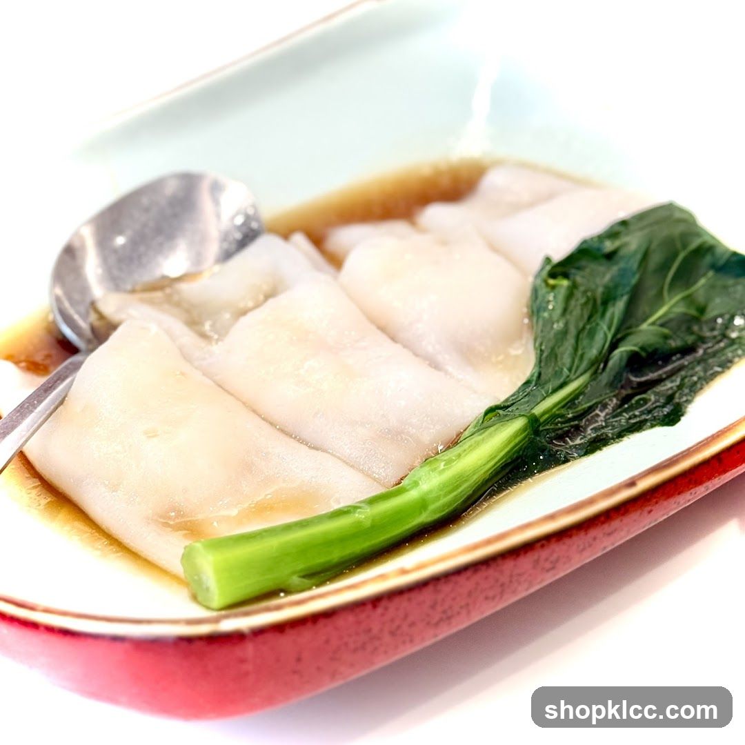 Steamed Rice Rolls with Greens