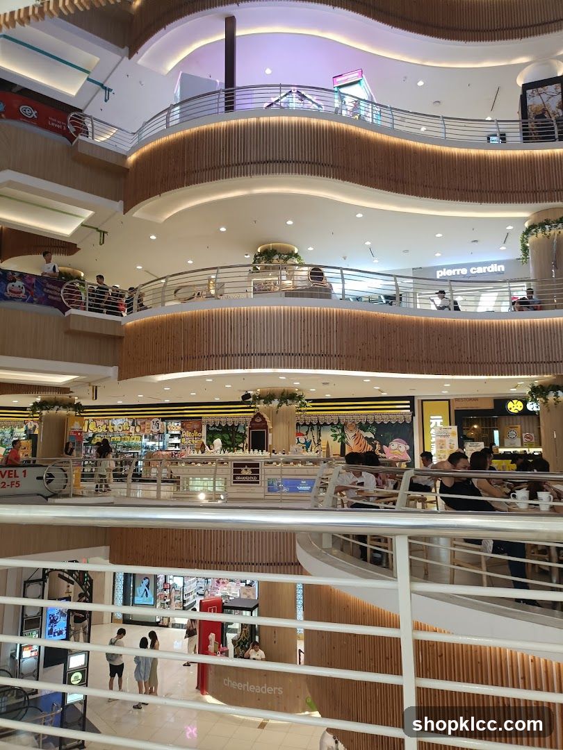 Multi-level shopping mall interior