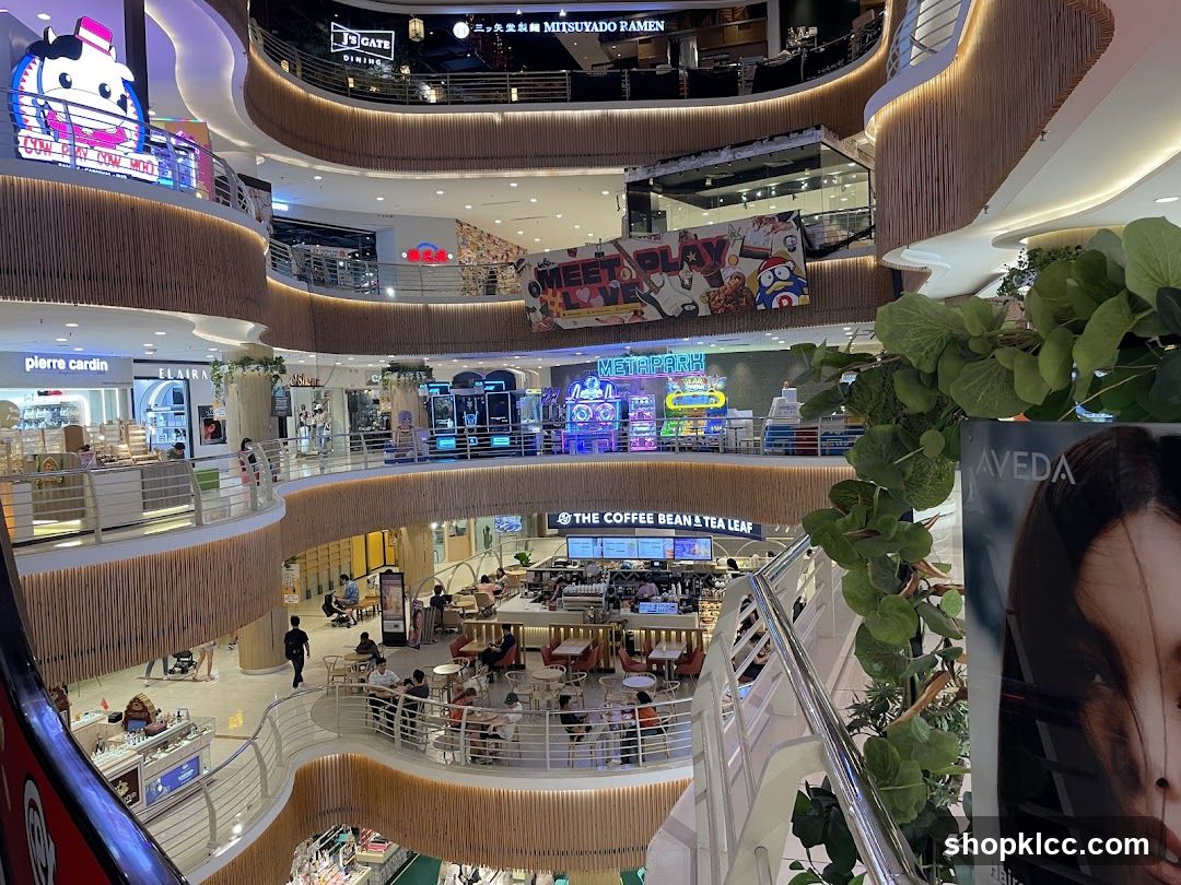 Interior of a multi-level shopping mall