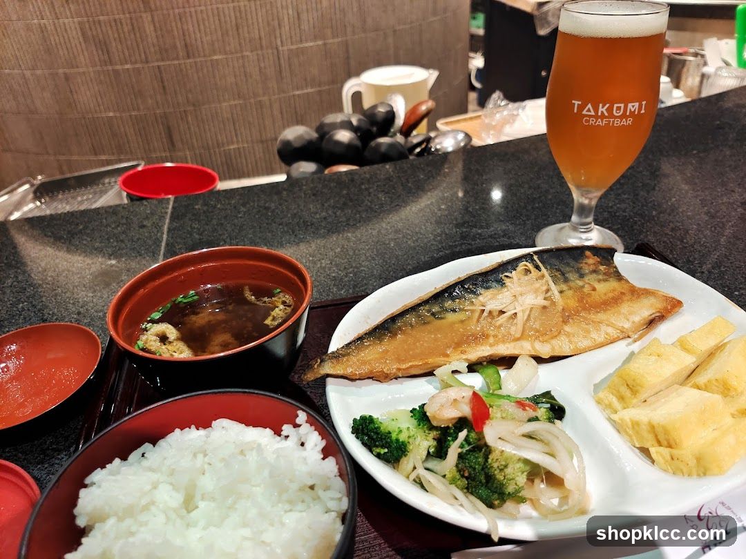 Japanese Meal with Beer