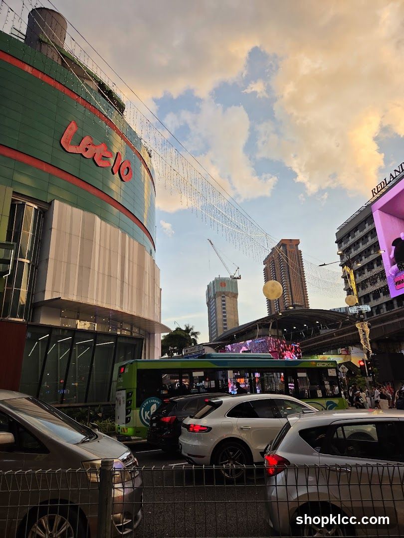 Busy street scene with Lot 10 building