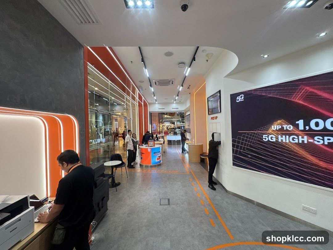 Interior of a telecommunications store