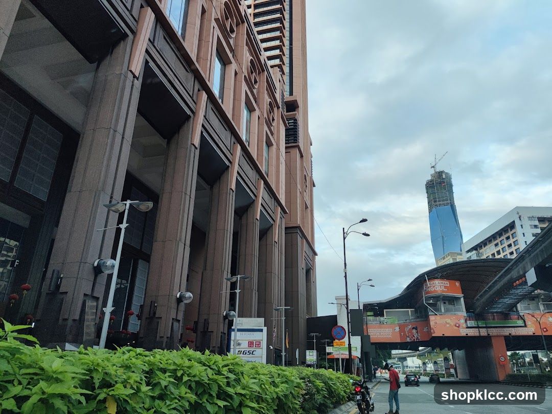 Street View with Tall Buildings and Construction Site