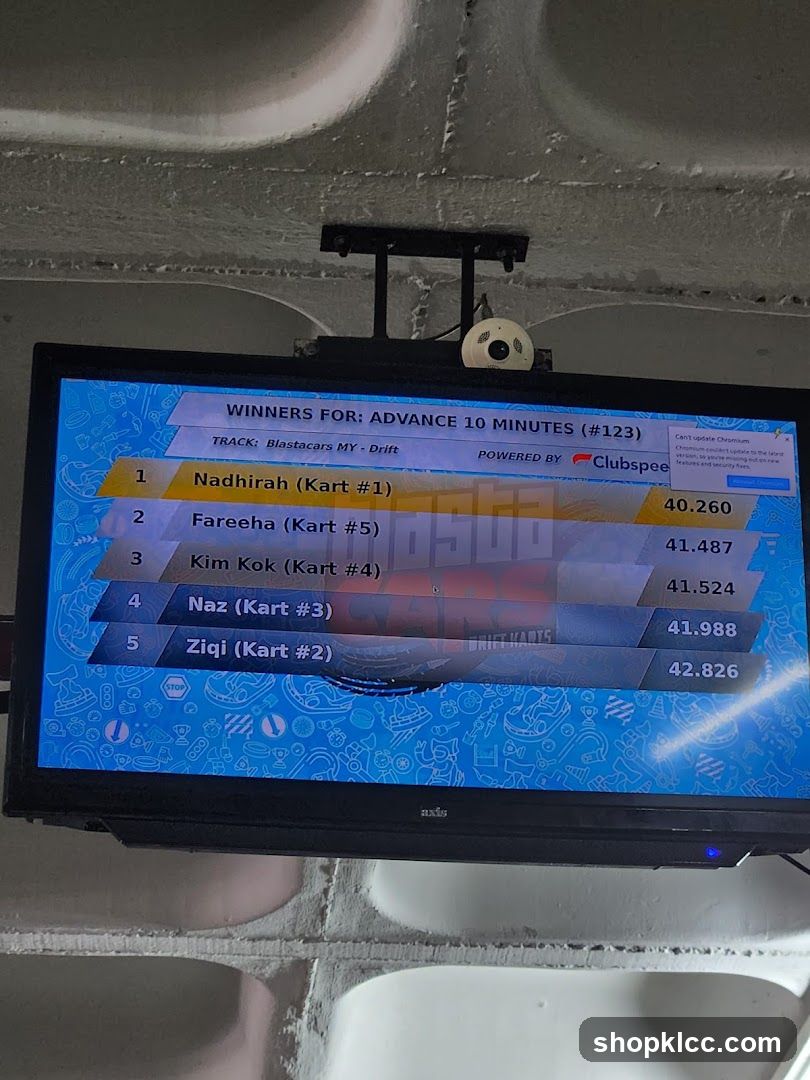 Kart Race Winners Board