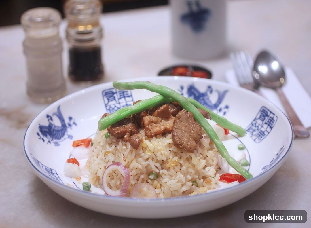 Fried Rice with Meat and Green Beans
