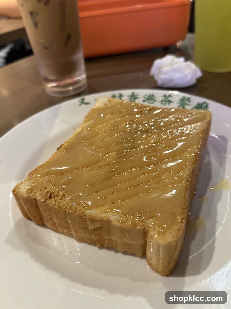 Toast with condensed milk