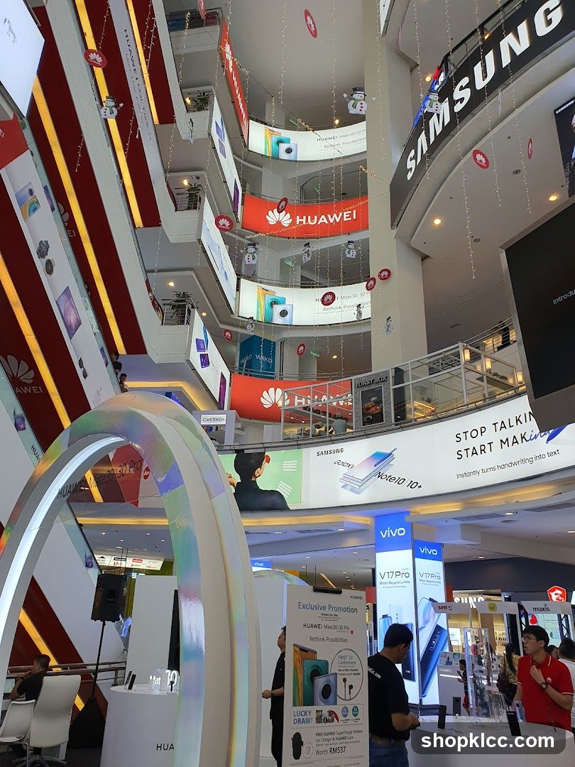 Mall Interior with Brand Promotions