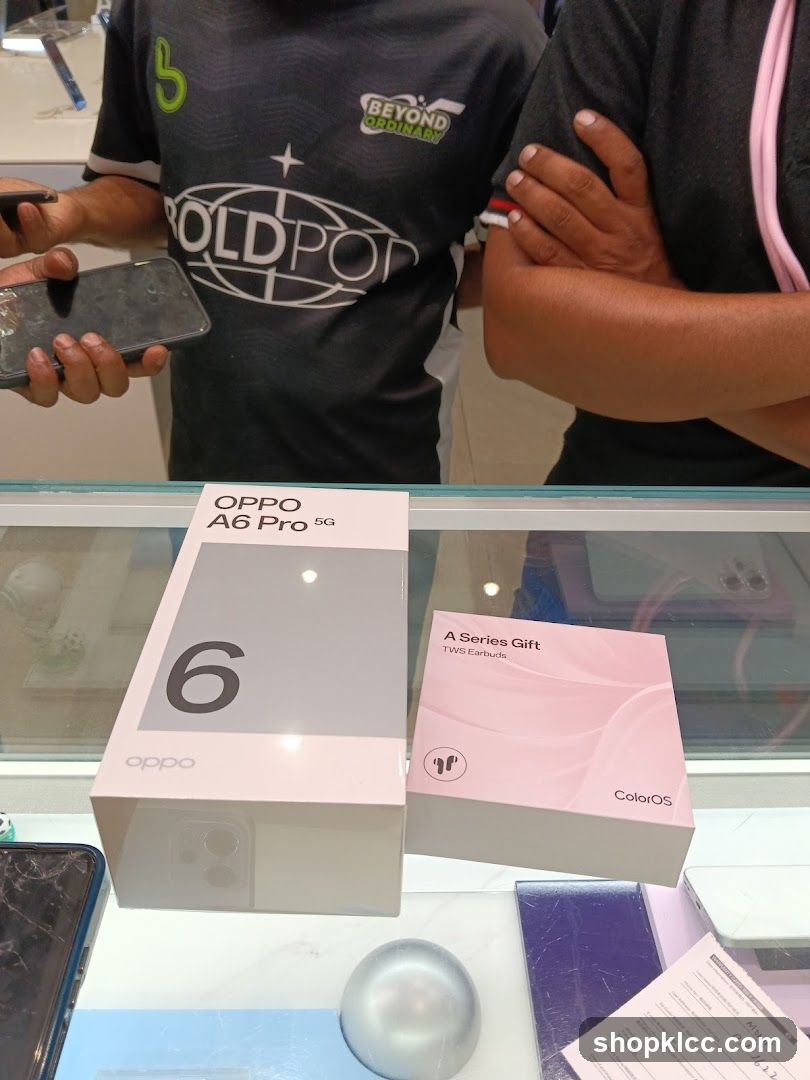 OPPO A6 Pro 5G Box and Earbuds