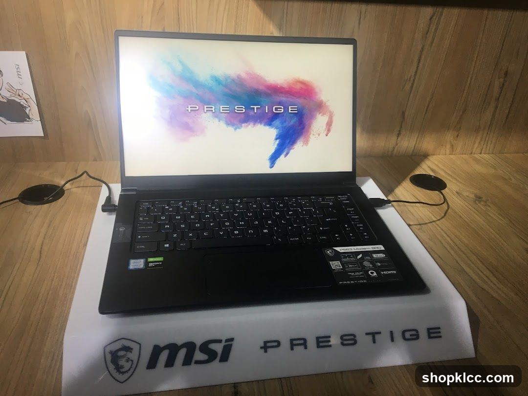 MSI Prestige Laptop Display