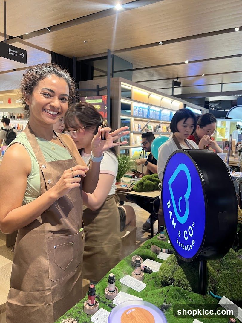 Staff at a product display