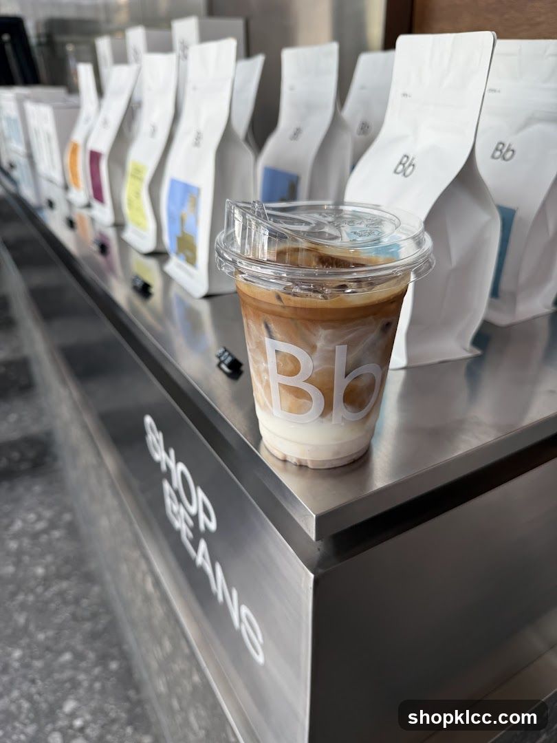 Iced Coffee with Bags of Beans