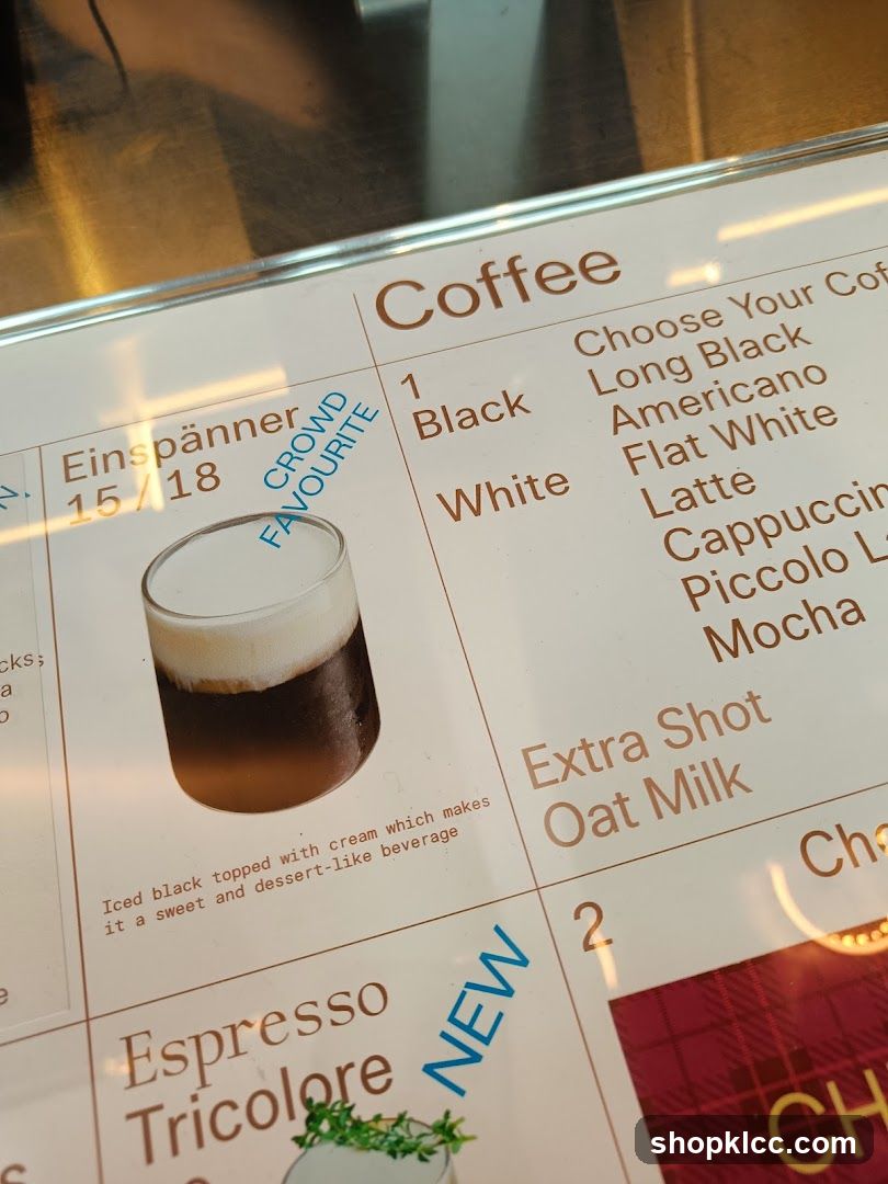 Coffee Menu