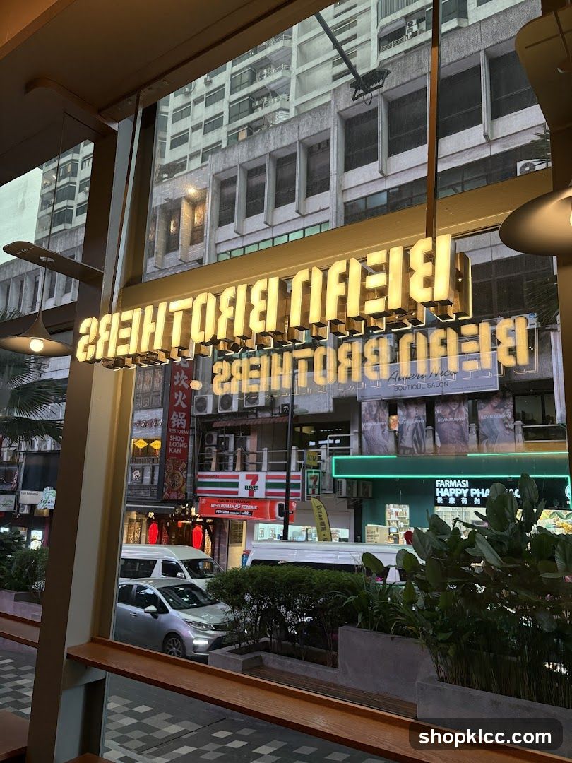 Street View with Neon Sign