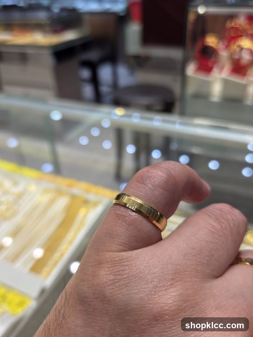 Gold Ring on Finger