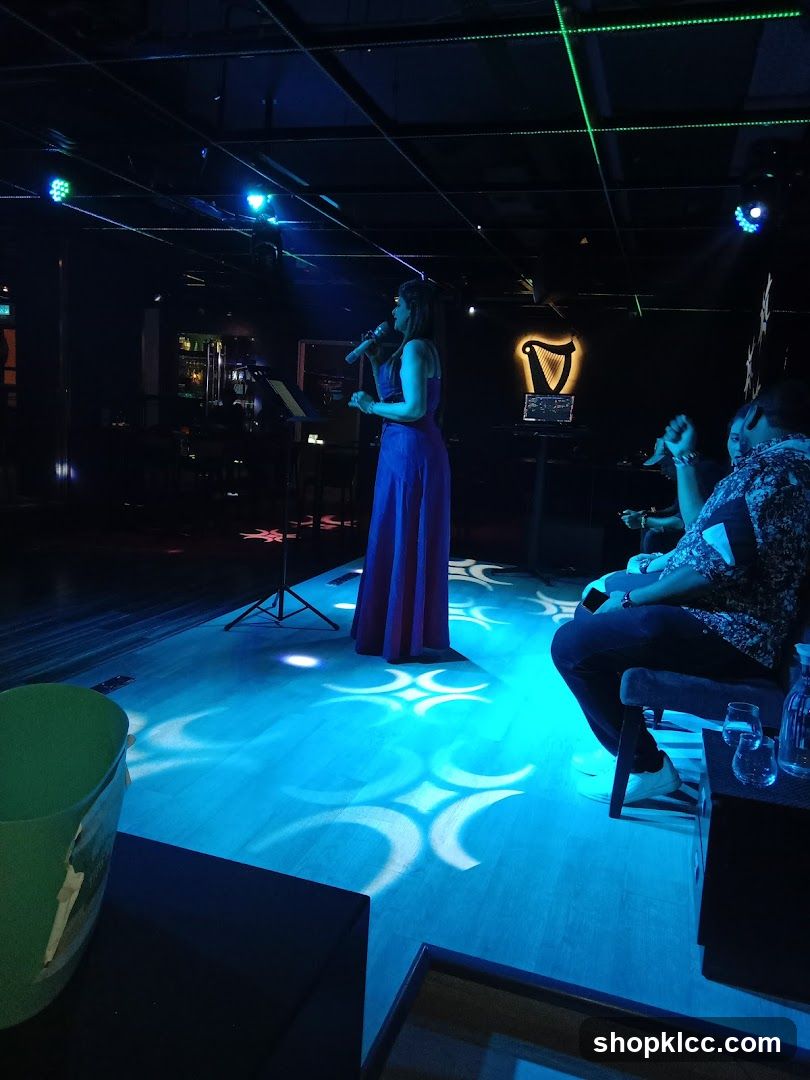 Singer performing on stage