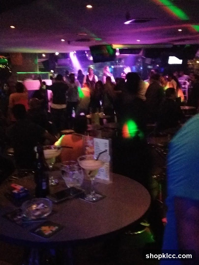 Nightclub with a band on stage