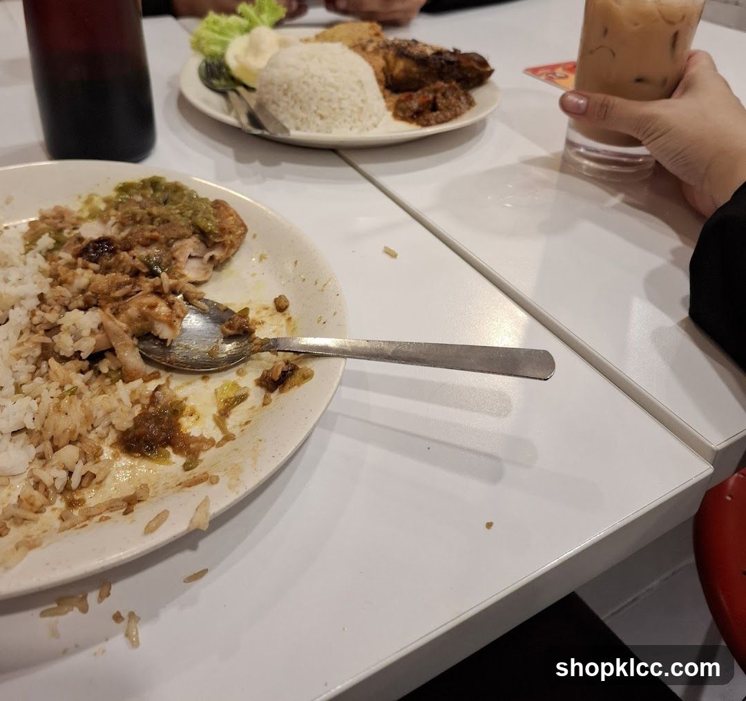Table with food and drink