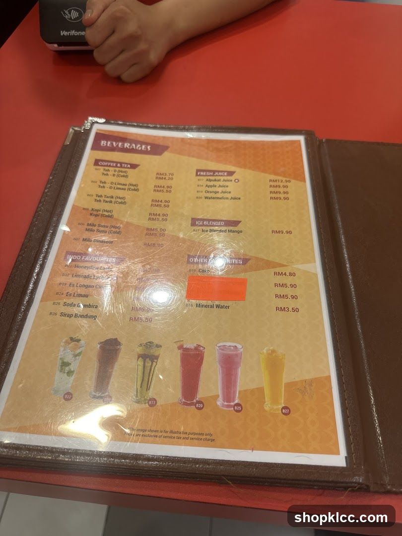 Beverages Menu