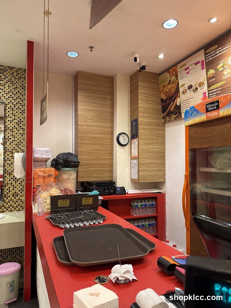 Restaurant Counter with Menu
