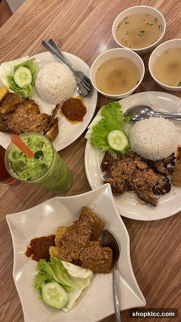 Plates of Food and Drinks