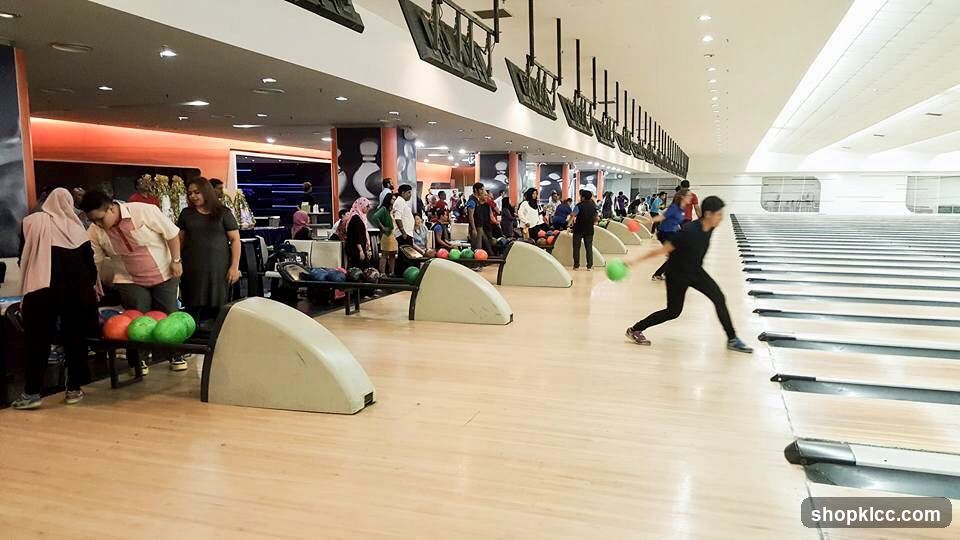 Bowling Alley with People Playing