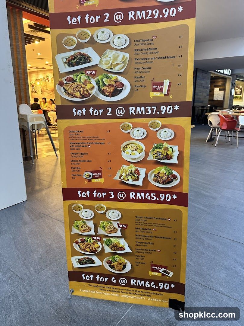 Penyet Express Set Menu