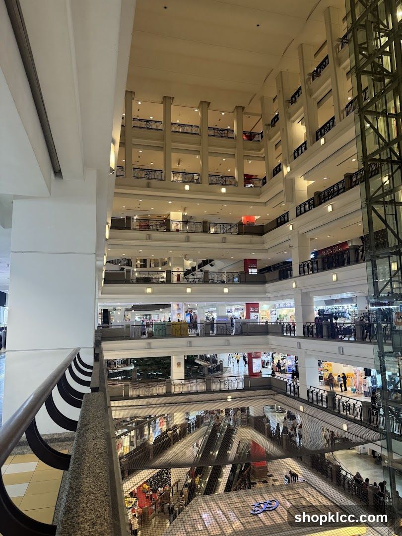 Interior of a multi-level shopping mall