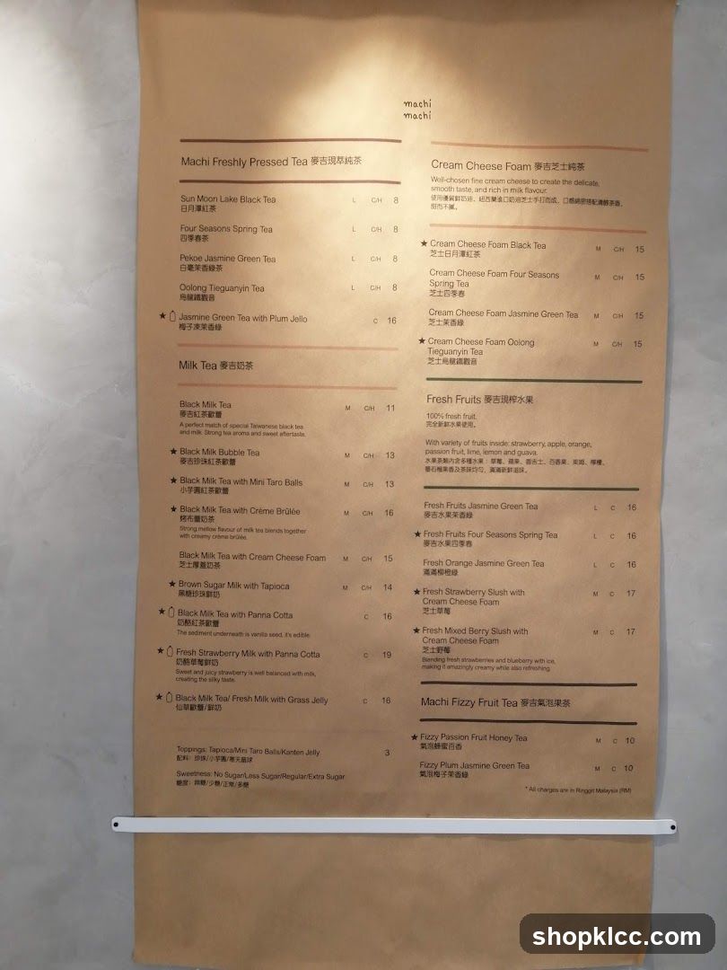 Machi Menu