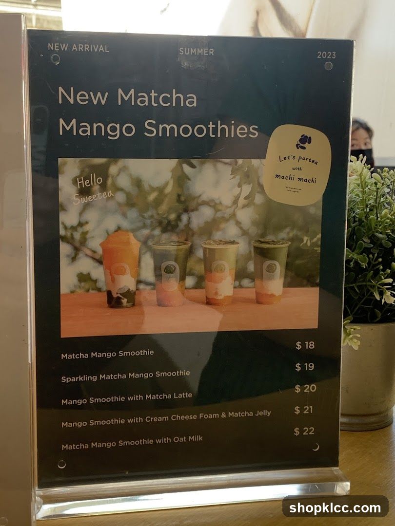 New Matcha Mango Smoothies