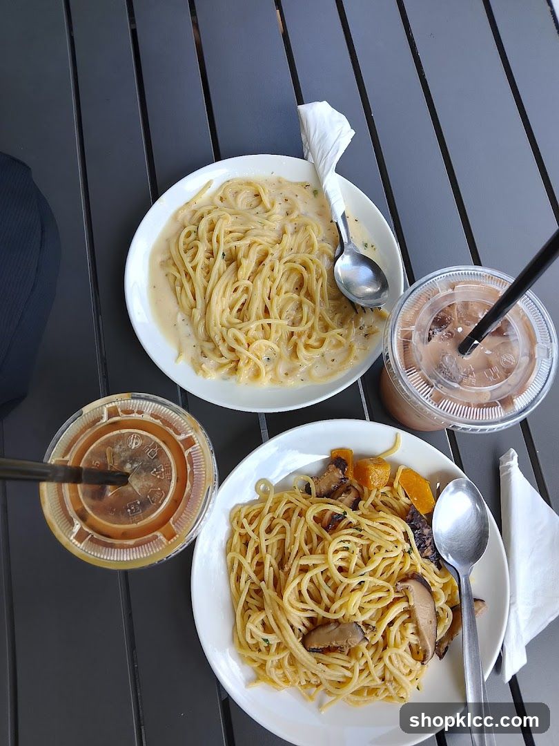 Pasta and Drinks
