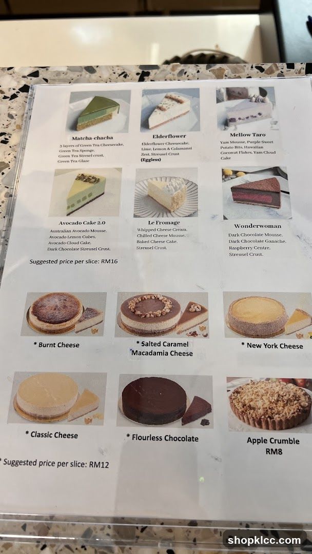 Dessert Menu