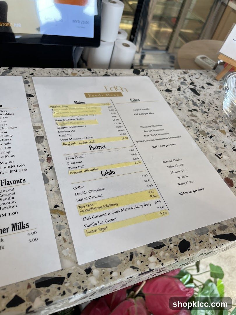 Eden Foods Menu