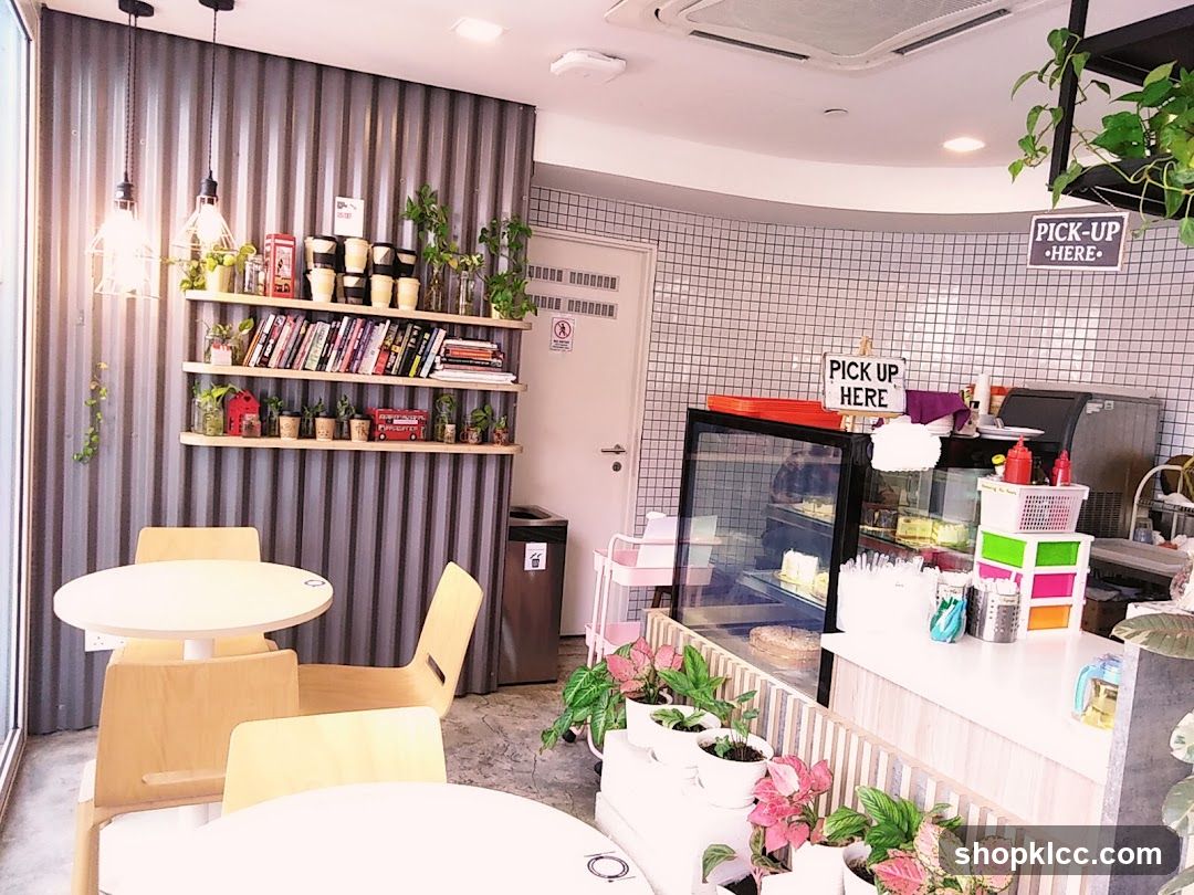 Cafe Interior with Pick-Up Sign