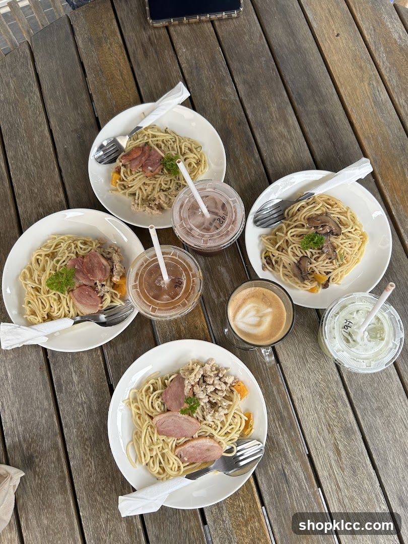 Noodle Dishes and Drinks