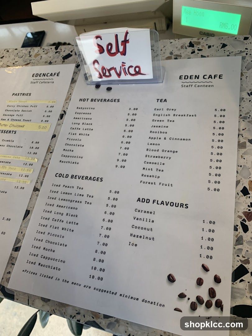EDEN CAFE Staff Canteen Menu