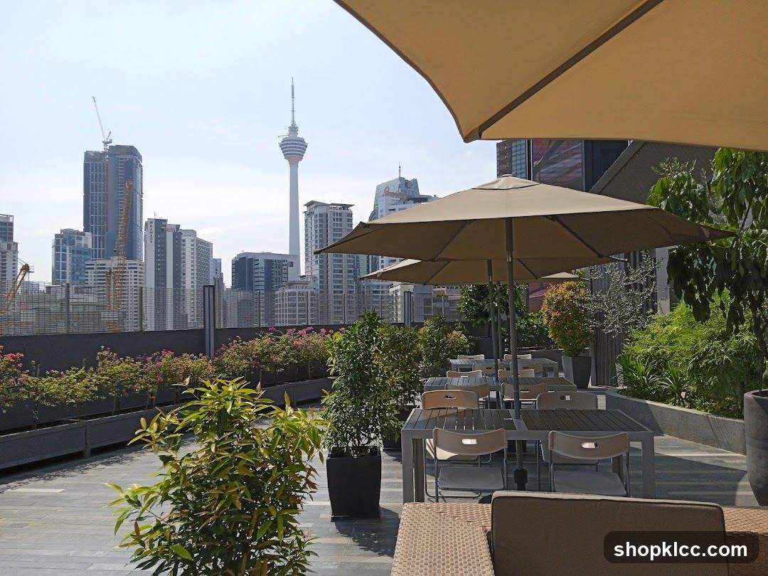 Rooftop Seating Area with City View