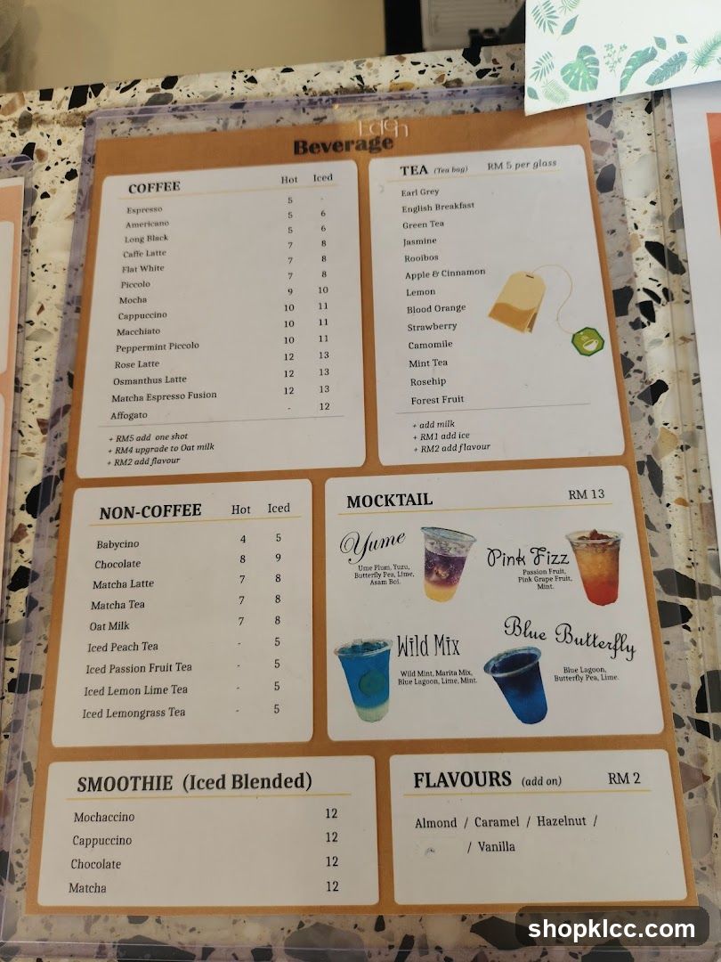 Beverage Menu