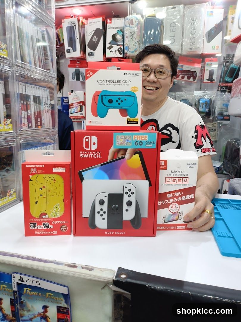 Man with Nintendo Switch Accessories